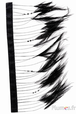 Ghirlanda gallo - con perline - nero